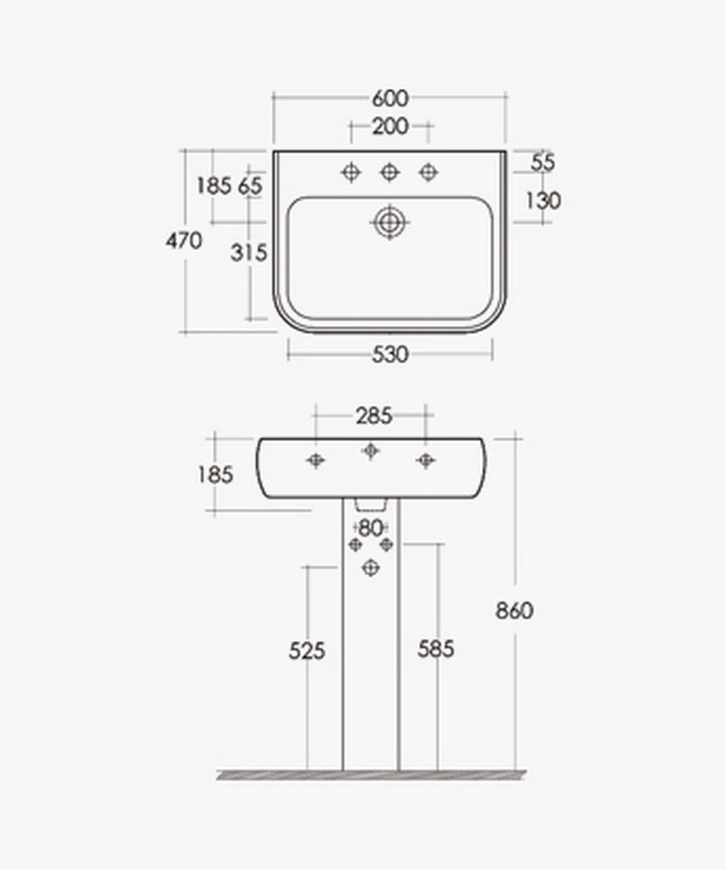 Colonna Ad Appoggio Per Lavabo Serie Metropolitan Lavabo Lxp Mm Rak Ceramics Brico Gigi